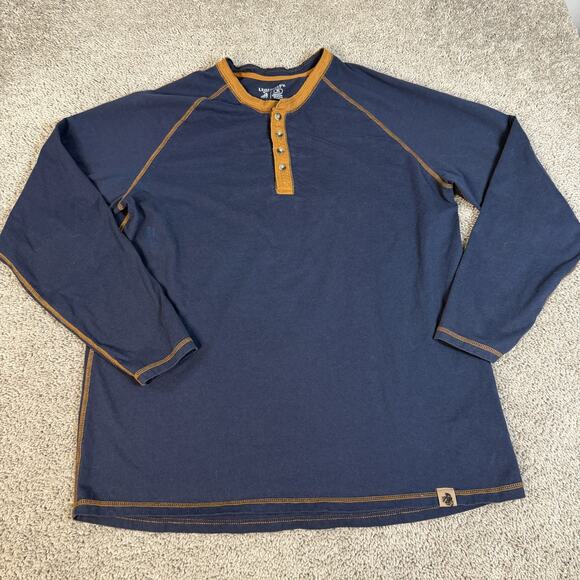 Legendary Whitetails Other - Legendary Whitetails Shirt Mens XL Blue Henley Long Sleeve Cotton Tagless